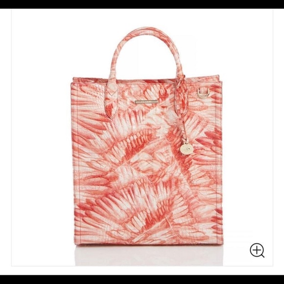 NWT Brahmin Monique Satchel/Shoulder Bag in Pink Flamingo Melbourne